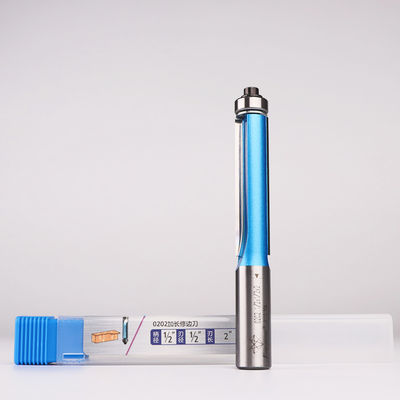 buy Two Edge Flush Cutting Router Bit , Antirust Straight Router Cutter With Bearing online manufacture