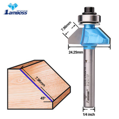 comprar Armadura Router Bit Lamboss 45 grados Chamfer Bit con rodamiento para cortador de fresado de madera online manufacture