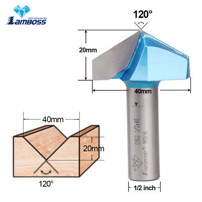 buy Lamboss Woodworking V Tipi Yuvalama Kesici Tungsten Karbür Matkap Kenar Kesme CNC Yönlendirici Ucu online manufacture